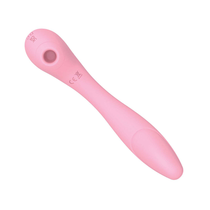 Blaze Bendable Suction Massager - Flexible Dual Stimulation Vibrator in Pink with ergonomic design and 10 functions.