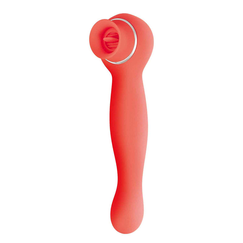 Blaze Lucious Licker Vibe – Coral Dual-Ended Licking & Vibrating Massager