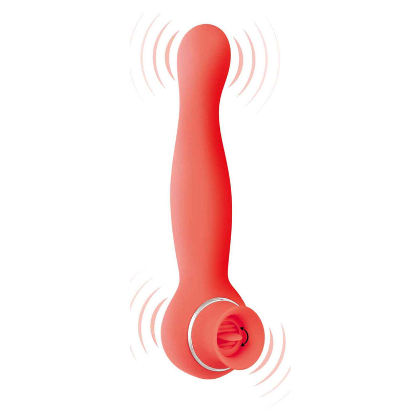 Blaze Lucious Licker Vibe – Coral Dual-Ended Licking & Vibrating Massager