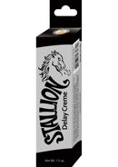 Nasstoys Stallion Delay Creme 1.5 Oz packaging featuring a horse design and product details.