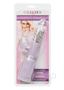 First Time Jack Rabbit Vibrator Purple in packaging with three functions and waterproof feature.
