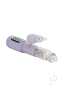 First Time Jack Rabbit Vibrator Purple with beaded design and dual-stimulation features for pleasurable experiences.