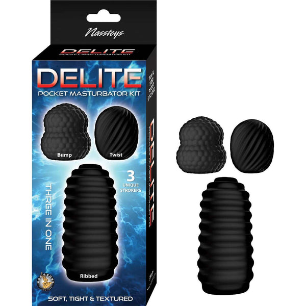 DELITE POCKET MASTURBATOR KIT BLACK-0