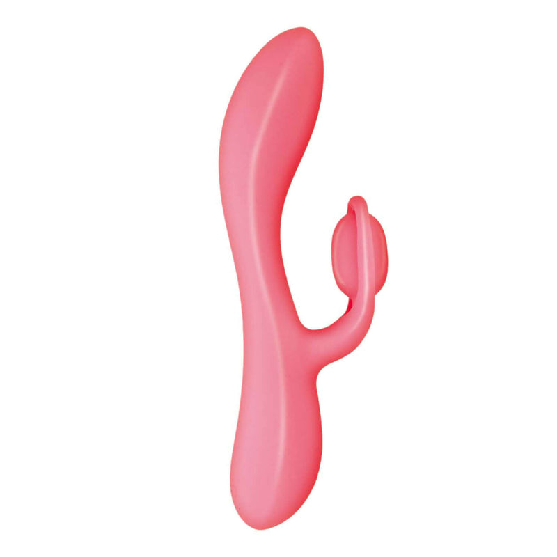 Blaze Romantic Rechargeable Silicone Rabbit Vibrator - Red Blaze Romantic Rechargeable Silicone Rabbit Vibrator - Red