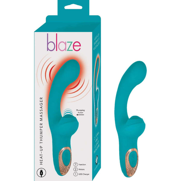 BLAZE HEAT-UP THUMPER MASSAGER AQUA-0