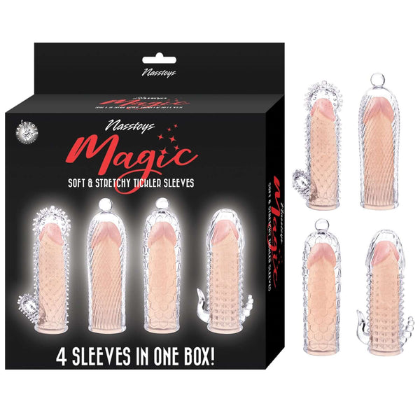 MAGIC SOFT & STRETCHY TICKLER SLEEVES - CLEAR-0
