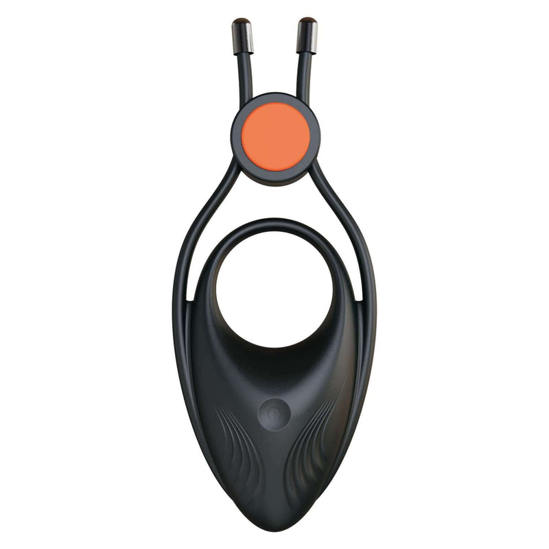 COCKPOWER VIBRATING RING W/ ADJUSTABLE COCK TIE BLACK-3