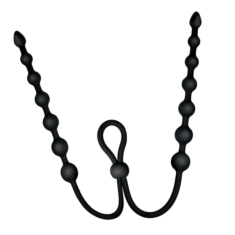ASS-SATION DUAL SILICONE ANAL BEADS BLACK-2