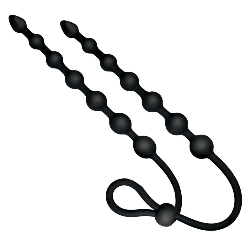 ASS-SATION DUAL SILICONE ANAL BEADS BLACK-3