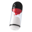 Delite Masturbator With Tongue Action White in a clear design with tongue-like stimulation features.
