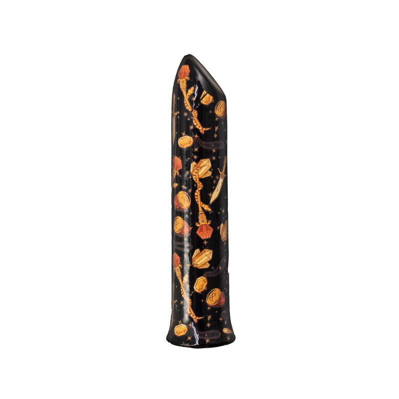 Nasstoys Minis Mystic Rechargeable Bullet with a sleek design in black and gold, showcasing elegant aesthetics.
