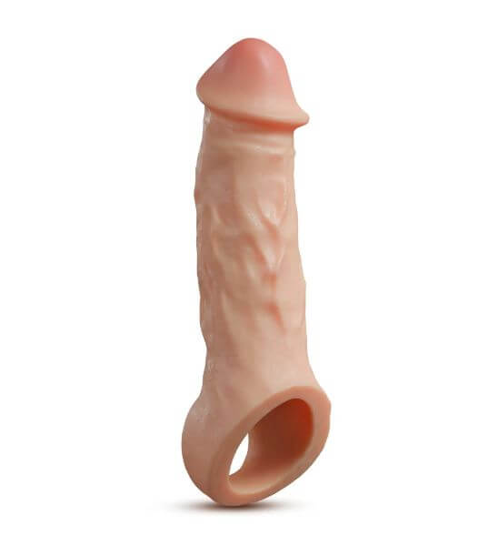 Performance Plus Intrepid Silicone Penis Extender, 2-Inch Extension, Enhances Size and Confidence in Flesh Tone.