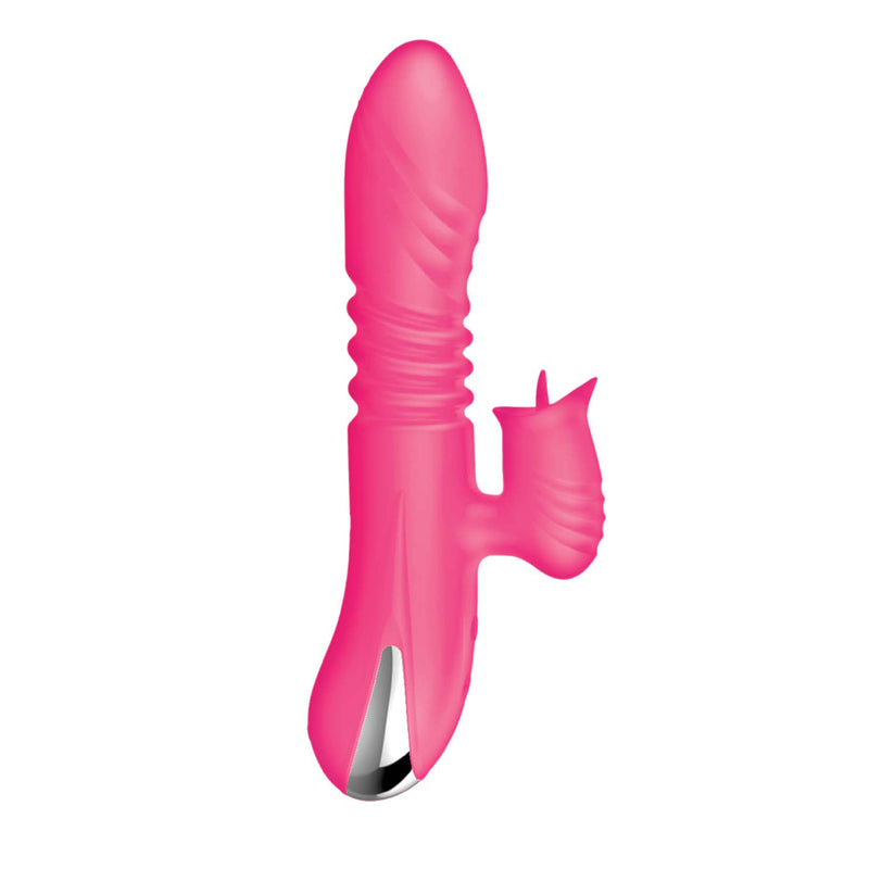 Intruder Heat Up Thruster Pink, a dual-action toy with thrusting and licking functions for enhanced pleasure.