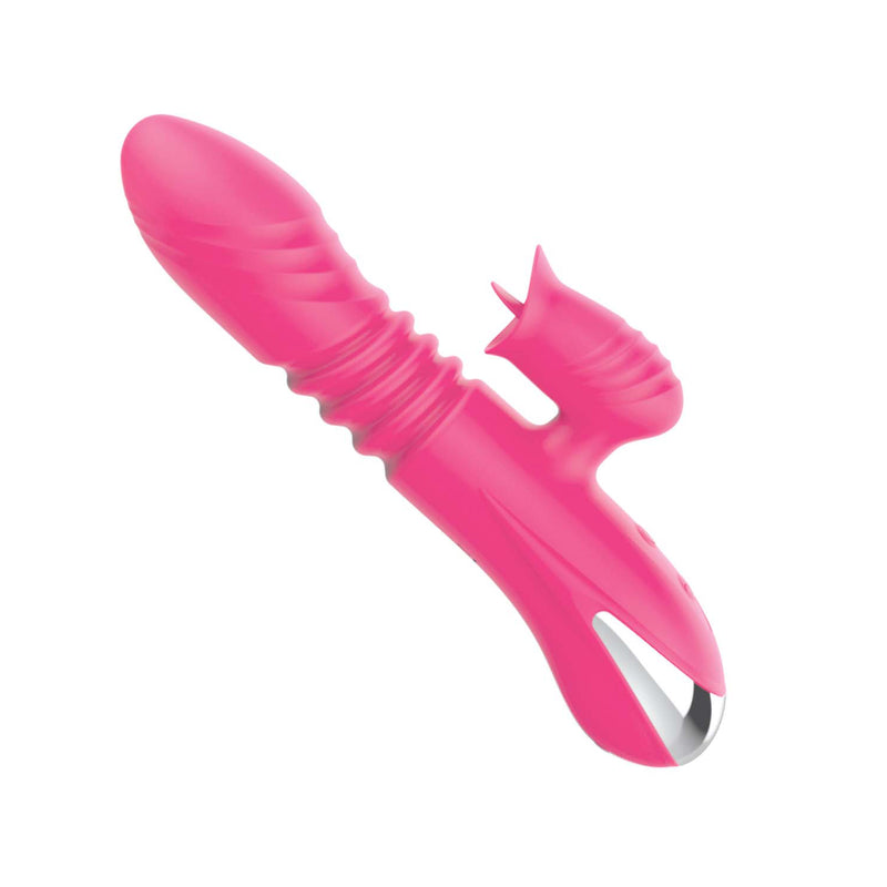 Intruder Heat Up Thruster Pink, dual-action toy with thrusting and licking functions for enhanced pleasure.