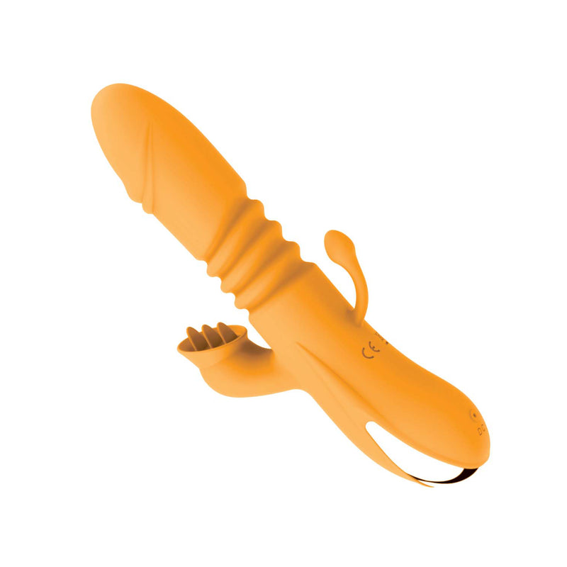 Intruder Heat Up Thruster With Tickler Orange for ultimate full-body stimulation and pleasure.