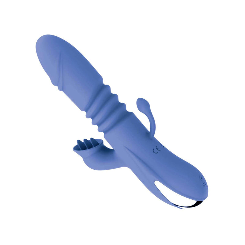 Intruder Heat Up Thruster With Tickler Blue Intruder Heat Up Thruster With Tickler Blue
