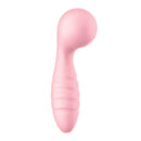 Sorbet Pinky Curved Vibrator Pink, sleek pink pleasure toy with a smooth, bulbous tip for stimulation.