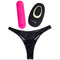 Maia Date Night Remote Pink Panty Vibe L XL set featuring a black thong, pink vibe, and remote control.