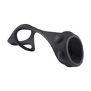 Enhancer Textured Cock Strap and Ball Stretcher Black for enhanced pleasure and performance, made from body-safe silicone.