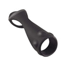 Enhancer Textured Cock Strap and Ball Stretcher Black, a premium silicone accessory for enhanced pleasure.