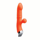 Intruder Thrusting Pleasure Vibe Tangerine, a vibrant orange thrusting vibrator designed for stimulation.