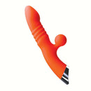 Intruder Thrusting Pleasure Vibe Tangerine, a vibrant thrusting vibrator for rhythmic pleasure and customizable vibration.