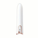 Gold Glam Bullet Vibe White compact vibrator in sleek white and rose gold design.