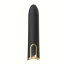 Minis Royal Bullet Vibrator Black featuring a sleek black design with golden accents and easy-to-use controls.