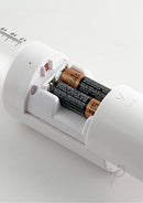 Interior view of Pump Worx Mega-Vac Power Pump Penis Enlargement System White showing battery compartment.