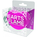 Hearts Aflame Erotic Lovers Bath Bomb packaging with vibrant colors and surprise mystery toy-vibe