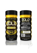 ZOLO Personal Trainer Cup Masturbator Yellow packaging showcasing its unique features and design.
