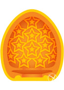 ZOLO Pocket Pool Sure Shot Masturbator Sleeve Orange showing star-patterned interior design.