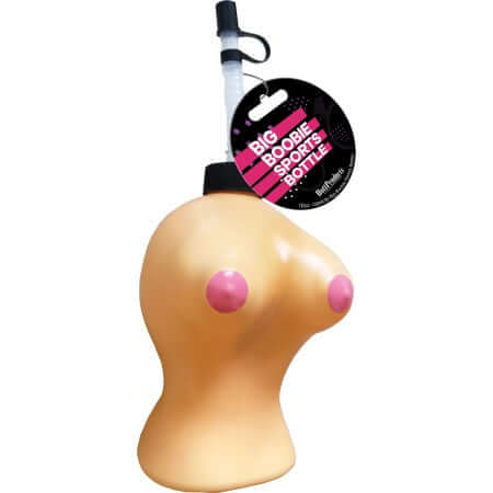 Big Boobie Sports Bottle – 16oz Flesh Color Novelty Drink Bottle
