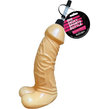 Big Dicky Sports Bottle - 16oz Pecker-Shaped Water Bottle with Sports-Top Cap