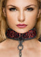 OUCH! LUXURY COLLAR WITH LEASH BURGUNDY-3