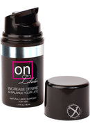 Sensuva On Libido For Her Arousal Gel 1.7 Oz bottle designed to enhance women's intimacy and desire.