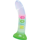 Cotton Candy Dirty Talk Goin Deep Silicone Dildo 7 inches in colorful design with flirty phrases.