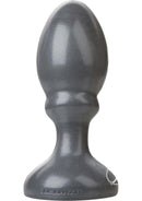 Gun Metal American Bombshell Little Boy Anal Plug with tapered head and flared base for safe anal play.
