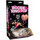 Boobie Ring Pop Display box with boob-shaped lollipops, perfect for adult parties and bachelorette fun.