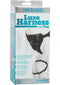 Vac-U-Lock Platinum Luxe Harness with Butt Plug, adjustable up to 69, black neoprene, includes two O-rings.