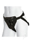 Vac-U-Lock Platinum Luxe Harness in Black, adjustable design with O-rings and snap front for attachments.
