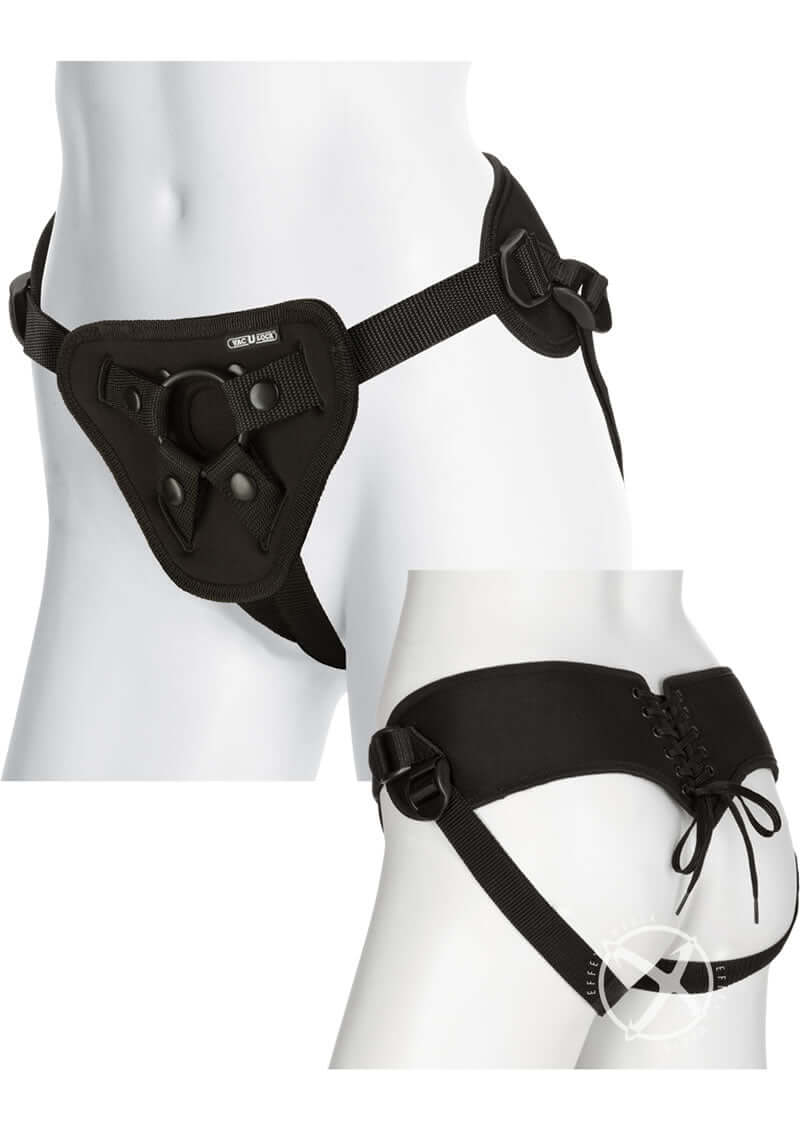 Vac U Lock Platinum Corset Harness Black-1