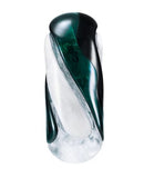 Tenga Flip 360 Aurora Green Masturbator showcasing its sleek design and advanced texture features.