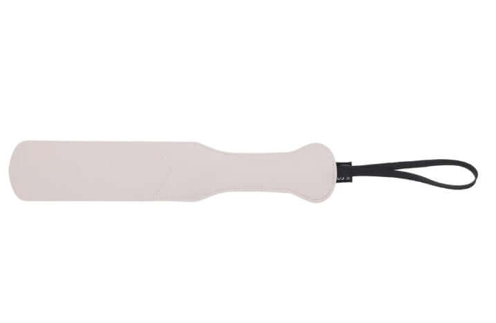 Peaches 'n CreaMe Peach Paddle by Sex&Mischief in faux leather with peach cutouts for playful spanking fun.