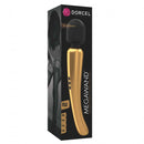 Dorcel Megawand Gold Rechargeable Wand packaging featuring sleek design and powerful massage capabilities.