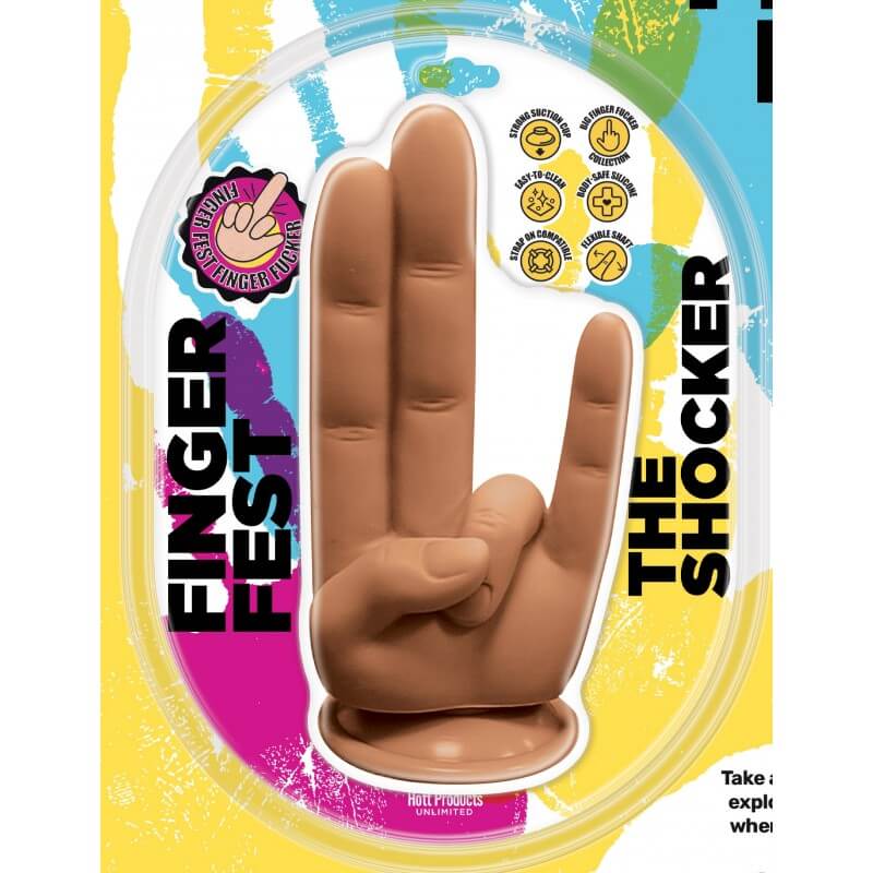 FINGER FEST DILDO THE SHOCKER TAN-1