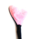 Ruff Doggie Styles Fluffy Heart Crop Leather Pink with fluffy heart design and classic riding crop handle.