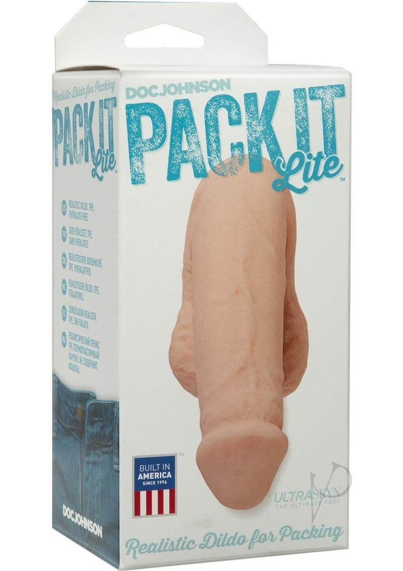 Pack It Lite White ULTRASKYN realistic packer for all-day comfort in packaging.
