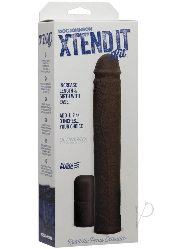 Xtend It Penis Extender Kit - Chocolate, includes customizable 9 in. sleeve for enhanced length and girth.