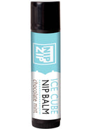 Sensuva Nip Zip Ice Cube Nip Balm Chocolate Mint Flavor packaging against a white background.